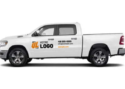 Lettrage et wrap automobile sur un pickup/camion