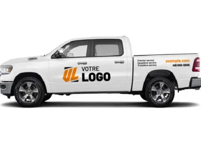 Lettrage et wrap automobile sur un pickup/camion