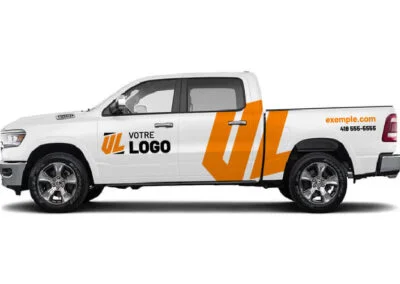 Lettrage et wrap automobile sur un pickup/camion