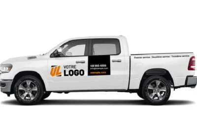 Lettrage et wrap automobile sur un pickup/camion