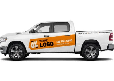 Lettrage et wrap automobile sur un pickup/camion