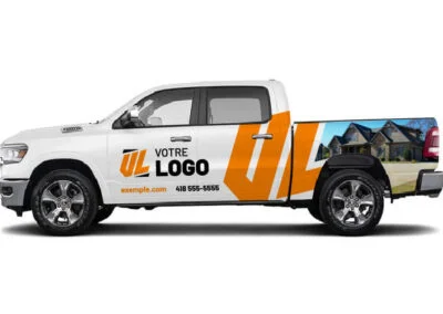 Lettrage et wrap automobile sur un pickup/camion