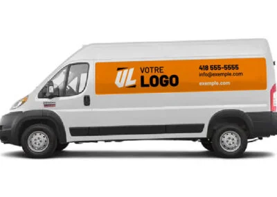 Lettrage et wrap d'un camion ou fourgon commercial de type Promaster, Sprinter, Transit, Savana, Express