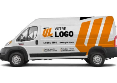 Lettrage et wrap d'un camion ou fourgon commercial de type Promaster, Sprinter, Transit, Savana, Express