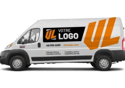 Lettrage et wrap d'un camion ou fourgon commercial de type Promaster, Sprinter, Transit, Savana, Express