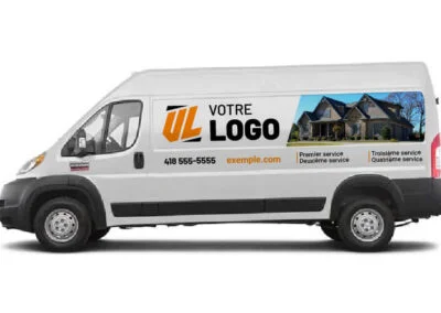 Lettrage et wrap d'un camion ou fourgon commercial de type Promaster, Sprinter, Transit, Savana, Express