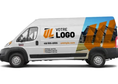 Lettrage et wrap d'un camion ou fourgon commercial de type Promaster, Sprinter, Transit, Savana, Express