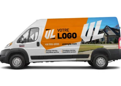 Lettrage et wrap d'un camion ou fourgon commercial de type Promaster, Sprinter, Transit, Savana, Express
