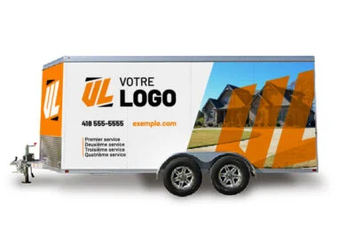 Lettrage et wrap d'une remorque ou trailer