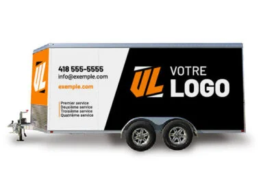 Lettrage et wrap d'une remorque ou trailer