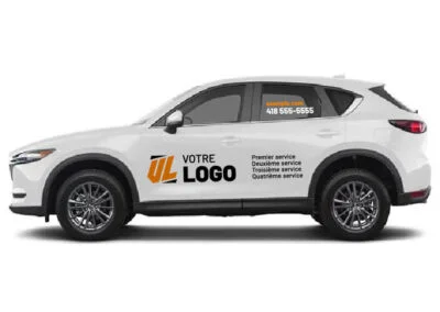 Lettrage et wrap automobile sur une voiture ou VUS