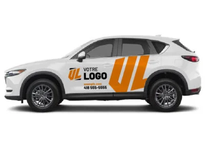 Lettrage et wrap automobile sur une voiture ou VUS
