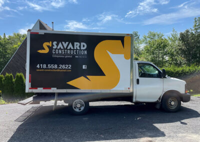 Wrap complet sur camion cube Savard Construction