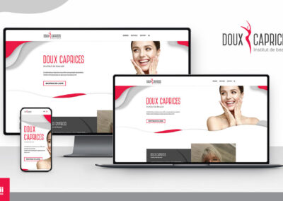 Doux Caprices Institut de beauté, Boutique en ligne, Site web